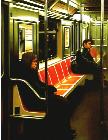 Empty Seats- hyperrealism public transport painting of people taking the subway in New York by artist Gerard Boersma