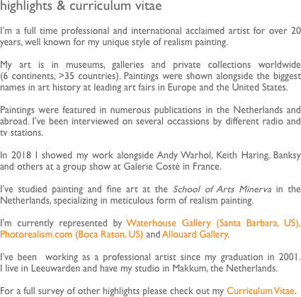 highlights & curriculum vitae