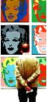 Marilyn Man- museum and art within art hyperrealism painting by Gerard Boersma of man enjoying portraits Marilyn Monroe by Andy Warhol Marilyn Monroe portraits