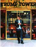 Trump Tower, painting of doorman in front of Trump Tower, New York